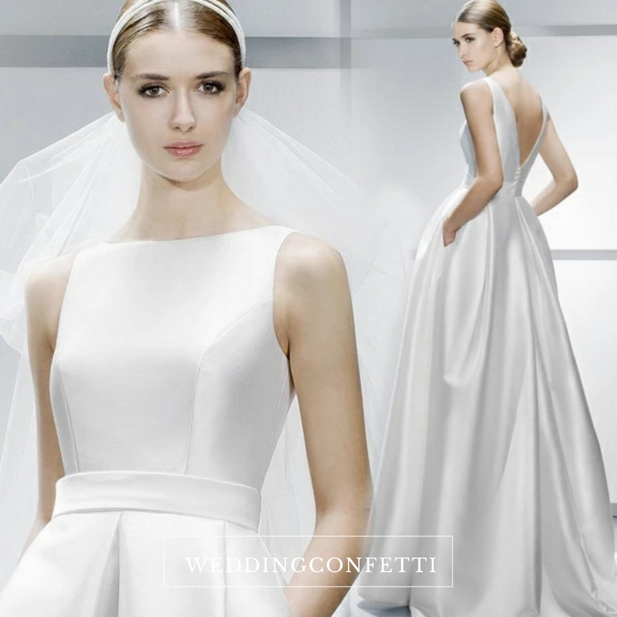The Roxanna Wedding Bridal Satin Long Dress