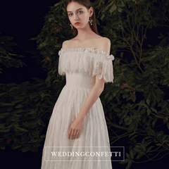 The Rosalind Wedding Bridal Off Shoulder Off White Gown