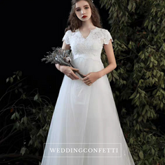 The Kasevue Wedding Bridal High Waisted Gown