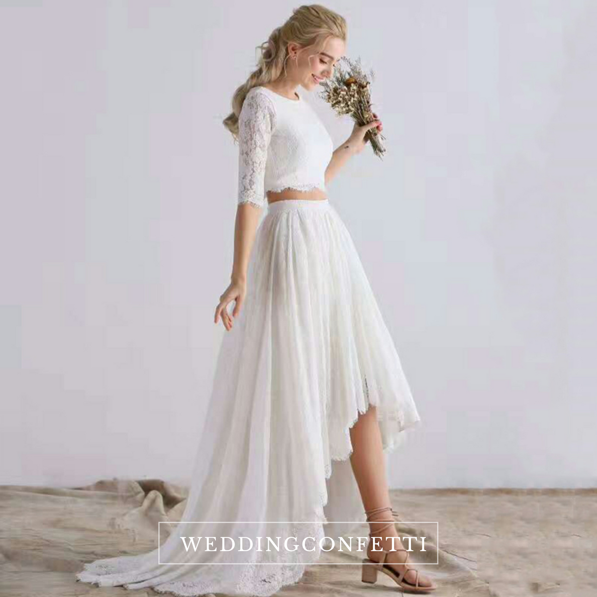 The Serena Wedding Bridal Separates Cropped Top and Skirt
