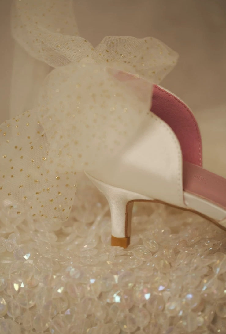 The Tessa Wedding Bridal White Heels