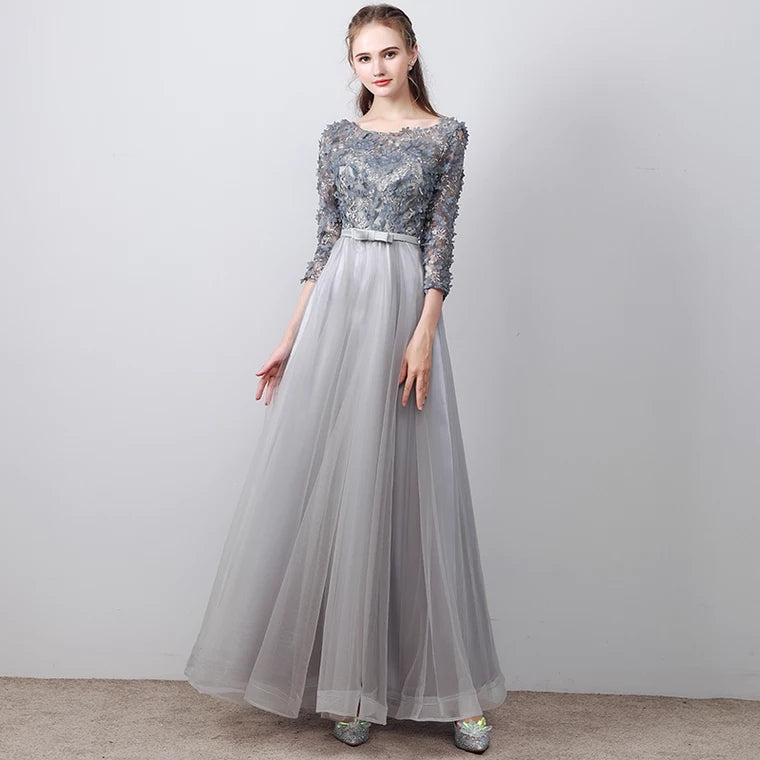 The Tania Long Sleeves Evening Gown (Available in 2 colours)