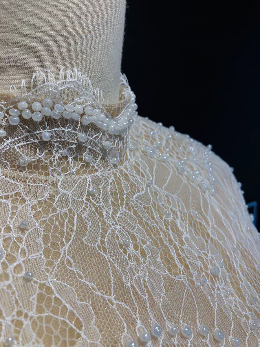 The Rossalie Wedding Bridal High Collar Gown