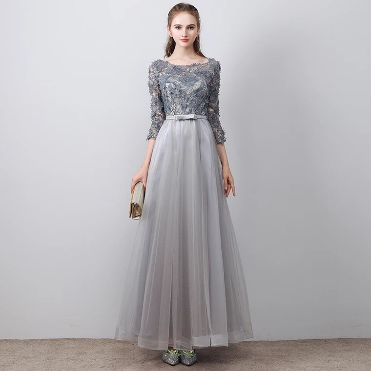 The Tania Long Sleeves Evening Gown (Available in 2 colours)
