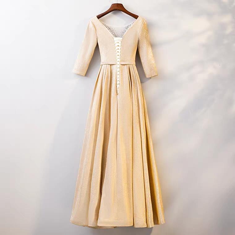 The Cailey Iridescent Long Sleeves Gown (Available in 4 colours)