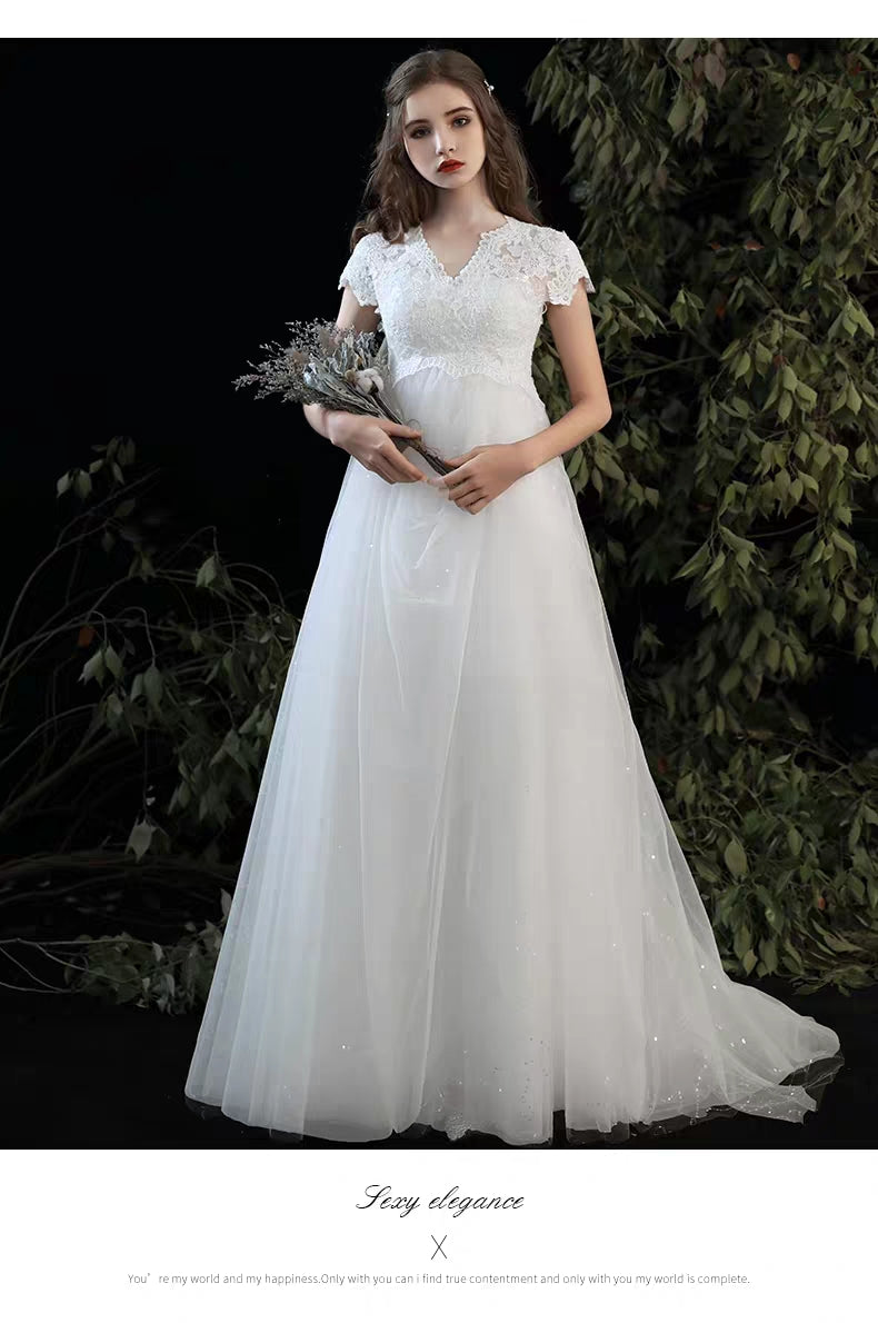 The Kasevue Wedding Bridal High Waisted Gown