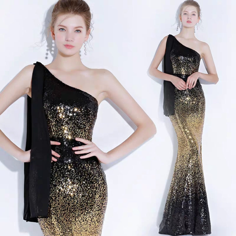 The Lynne Sequined Ombre Gown