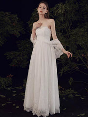 The Rosalle Wedding Bridal High Waisted Tube White Gown (With Drape)