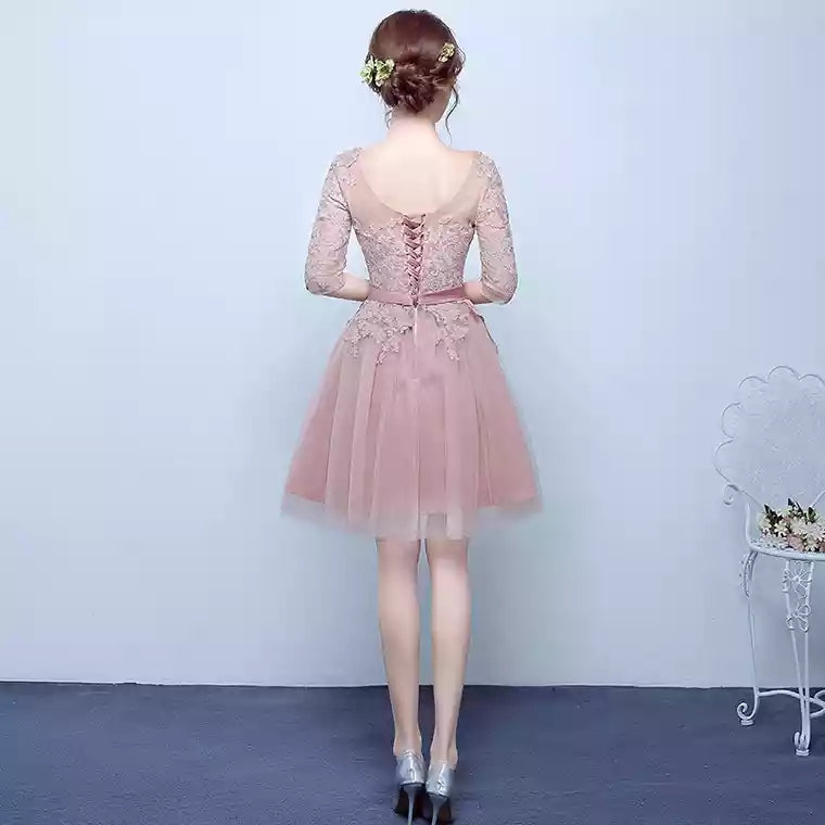 The Rosalyn Pink Short Dress