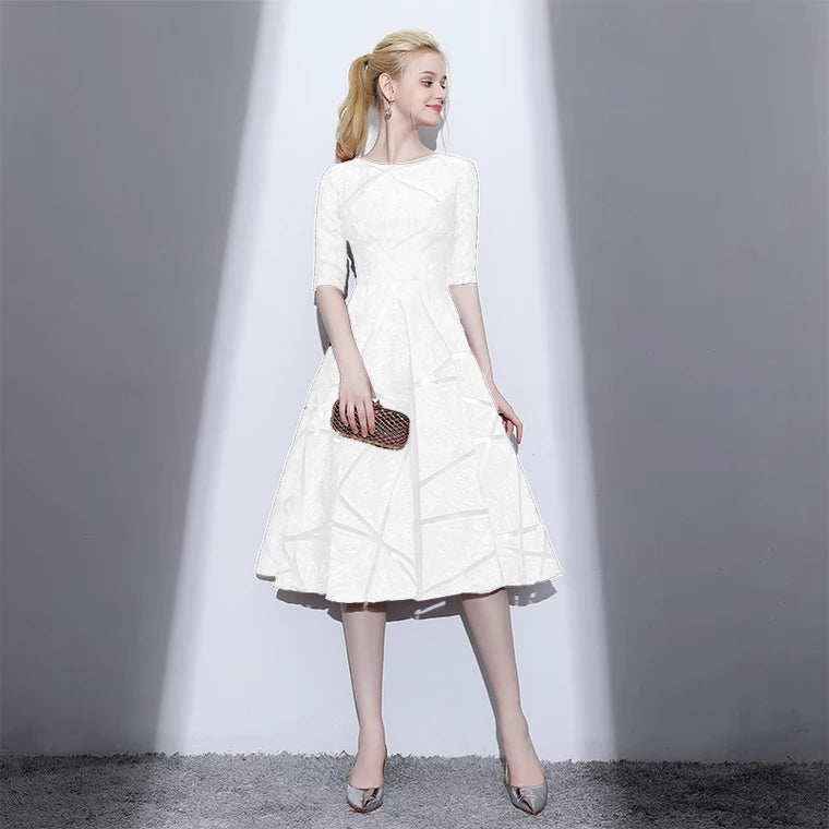 The Pennylia Short Sleeves White/Red/Gold/Black Dress (Available in 4 colours)