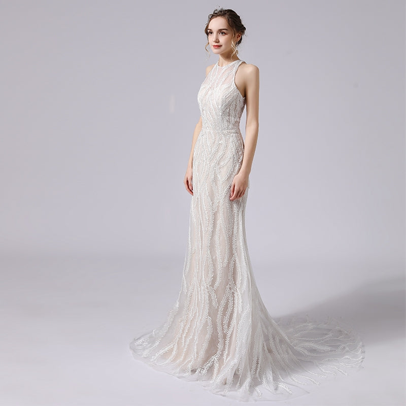 The Jalone Wedding Bridal Halter Gown