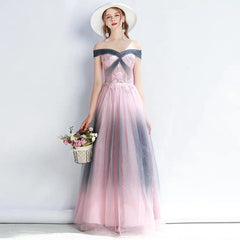 The Amelia Off Shoulder Ombre Gown