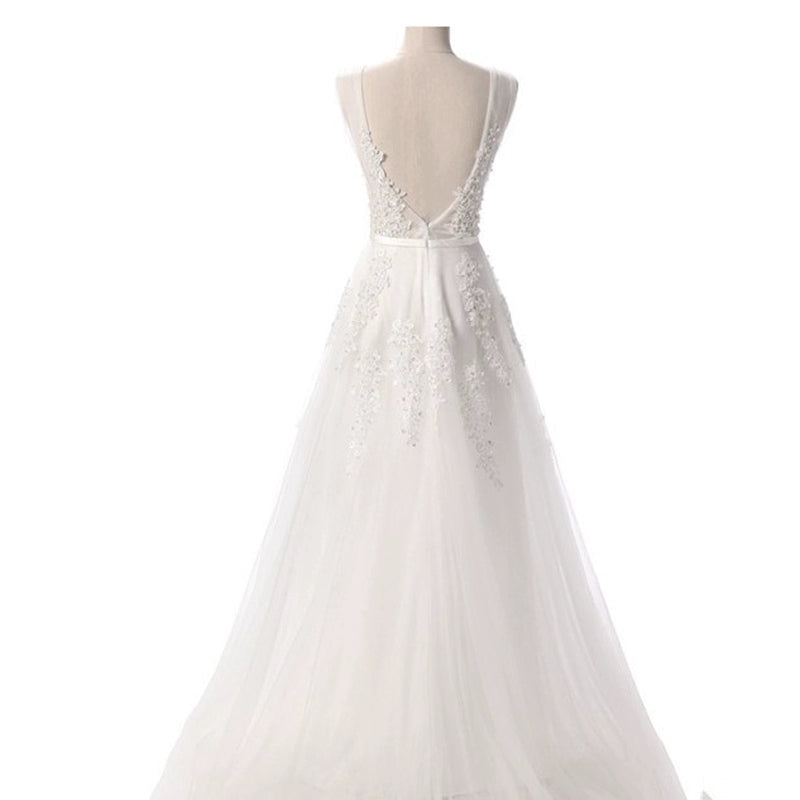 The Pierina Tulle Sleeveless Pink / Grey / Red Lace Floral Gown (Customisation Available)