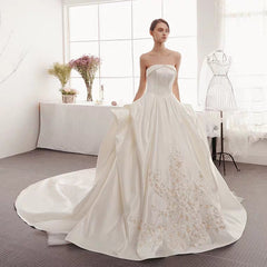 The Izzey Wedding Bridal Satin Tube Gown