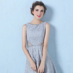 The Eugenia Red / Grey Sleeveless Short Midi Cocktail Dress