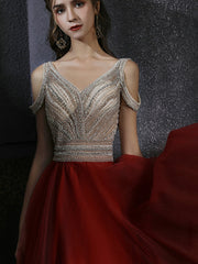 The Shelby Red Off Shoulder Gown (Available in 2 colours)