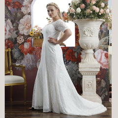The Lilette Wedding Bridal Lace Sleeves Gown