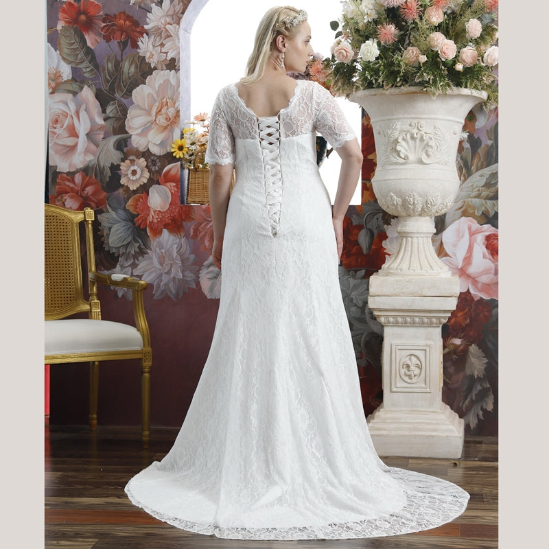 The Lilette Wedding Bridal Lace Sleeves Gown