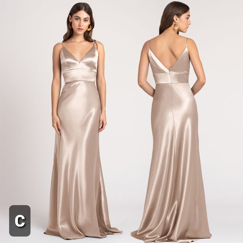 The Lorde Satin Bridesmaid Dress (4 Different Designs)