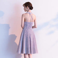 The Jeulia Silver Halter Sequined Dress