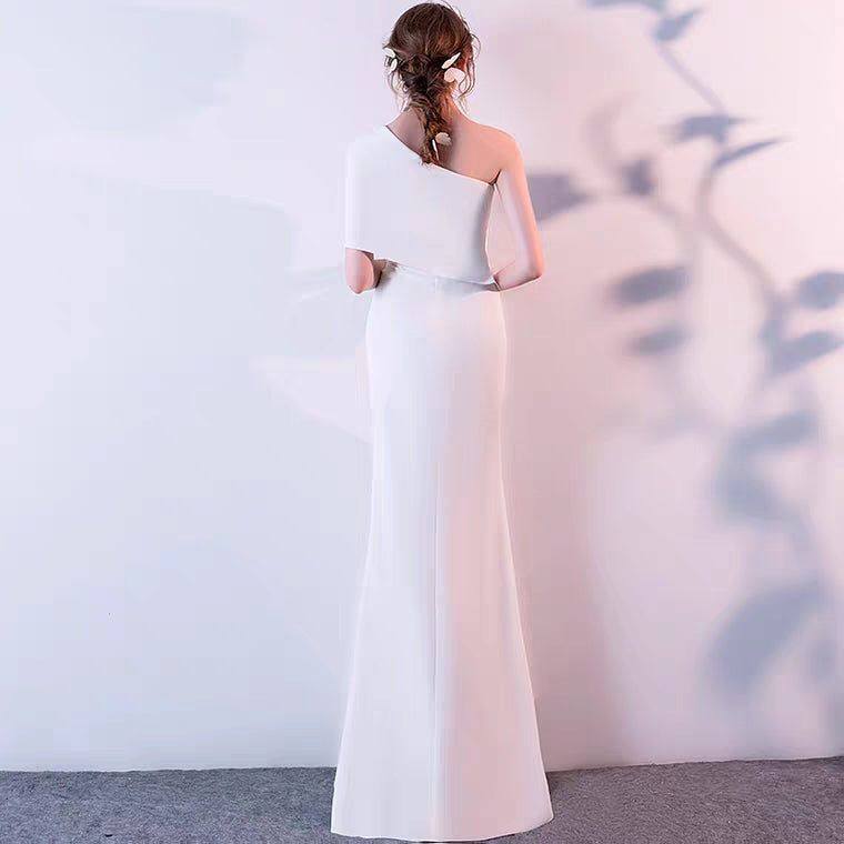 The Leia Toga White Gown