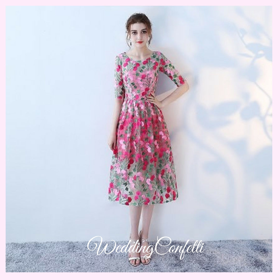 The Acadia Pink Floral Dress