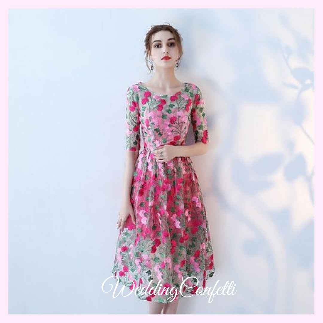 The Acadia Pink Floral Dress