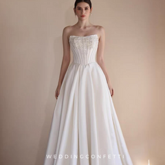 The Faithlynn Wedding Bridal Straight Tube Gown