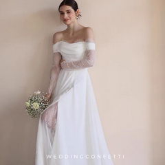 The Fabiana Wedding Bridal Off Shoulder Gown