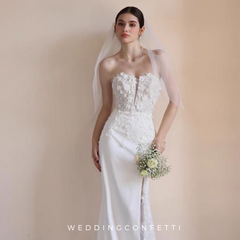 The Finley Wedding Bridal Floral Heart Shape Tube Gown
