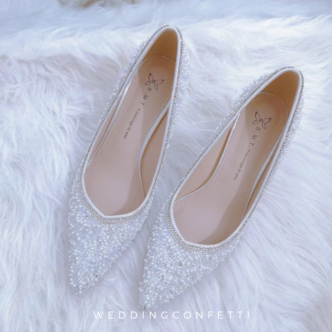 The Retcha White Bridal Heels
