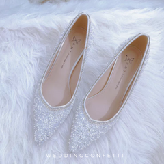 The Retcha White Bridal Heels