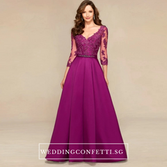 The Dandelion Long Lace Sleeves Gown (Customisable)