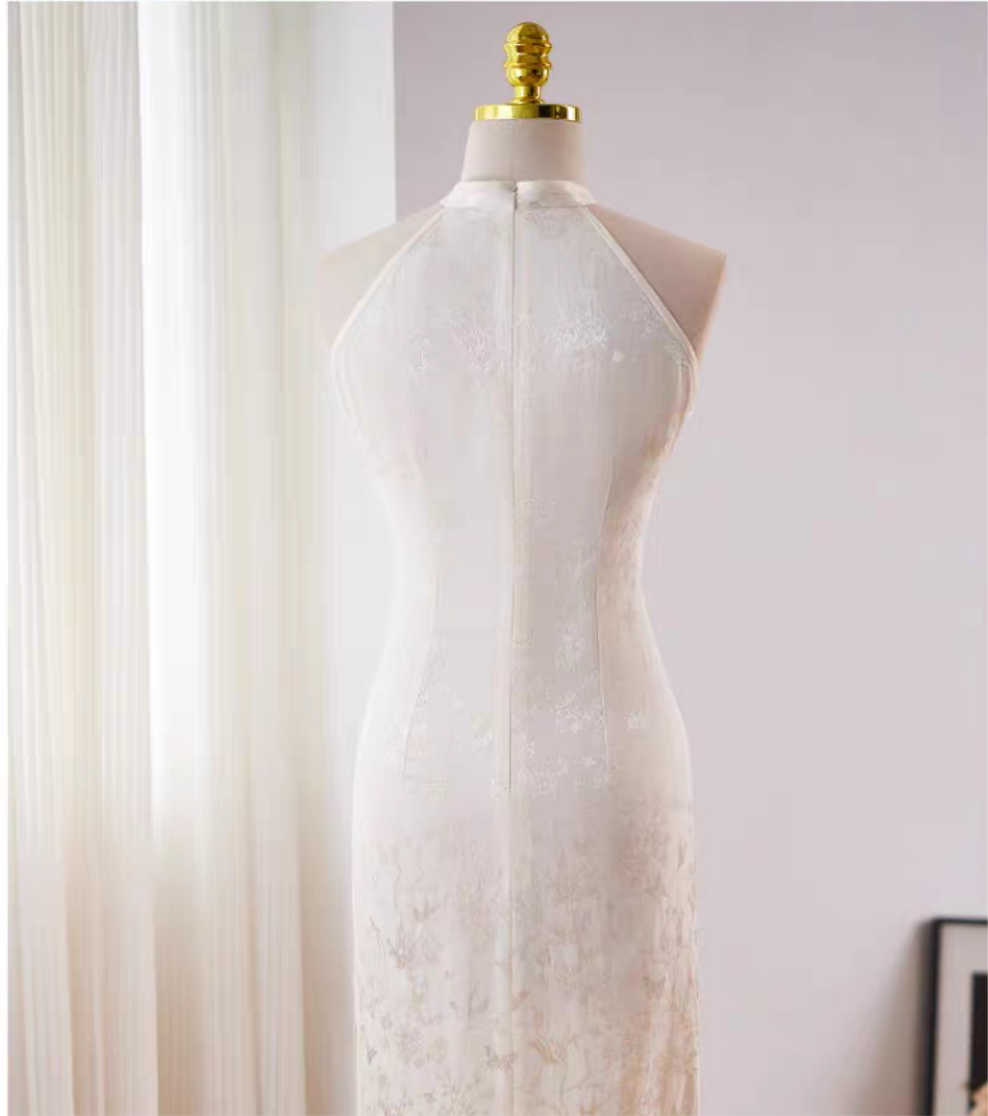 The Peony Halter Cheongsam Gown