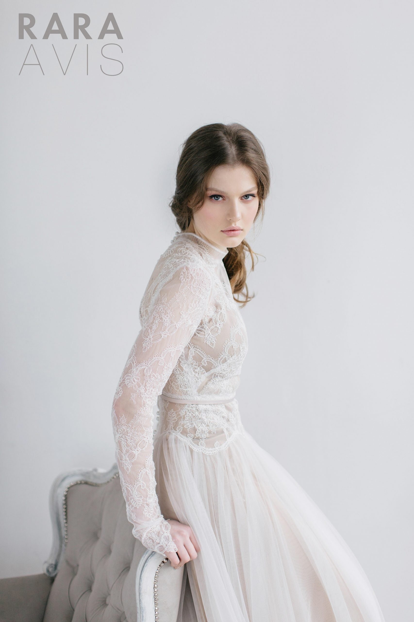 The Lorde Bohemian High Neck Bridal Gown