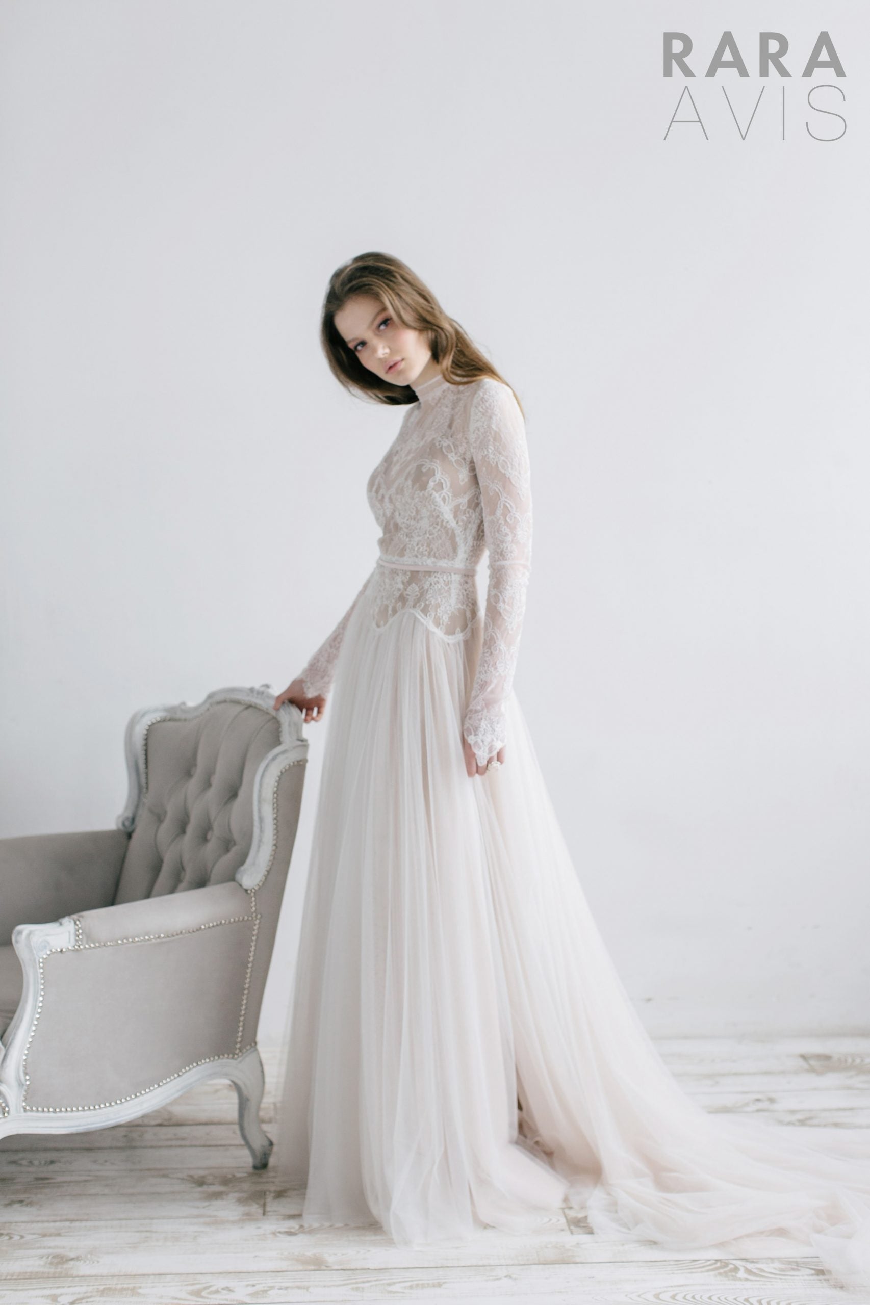 The Lorde Bohemian High Neck Bridal Gown