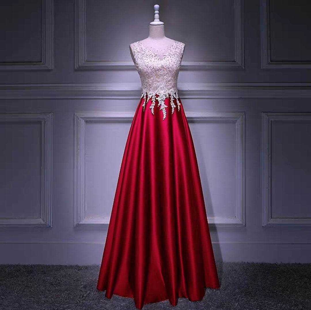 The Karel Blue / Red / Green / Black Lace Gown
