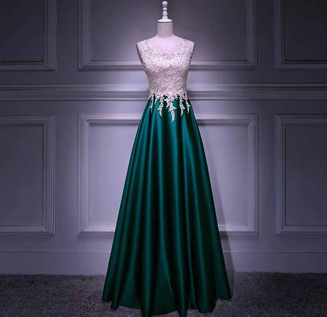 The Karel Blue / Red / Green / Black Lace Gown