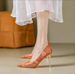 The Royal Oriental Floral Heels (Available in 2 colours)