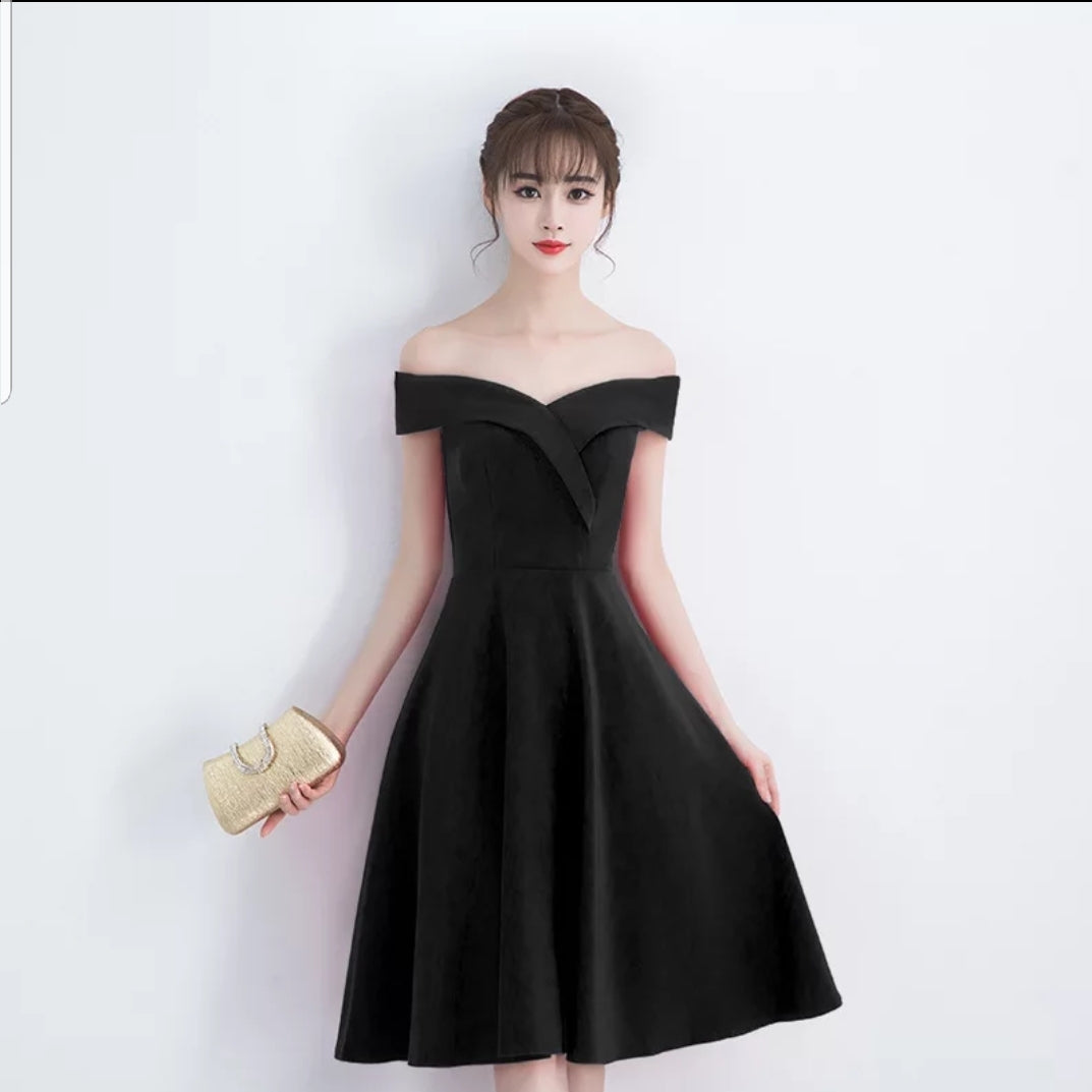 The Sellina Off Shoulder Cocktail Dress (Available in 4 colours)