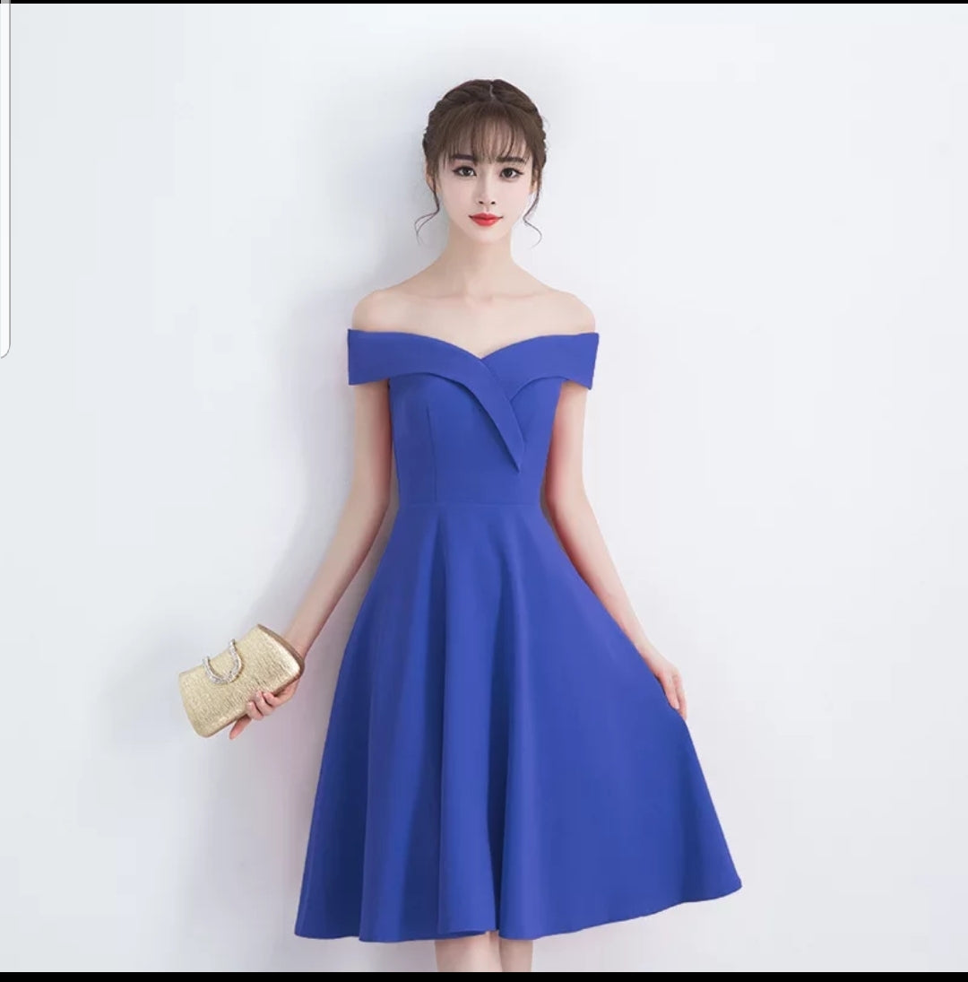 The Sellina Off Shoulder Cocktail Dress (Available in 4 colours)