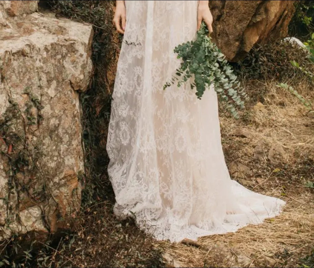The Reyale Bohemian Wedding Sleeveless Gown