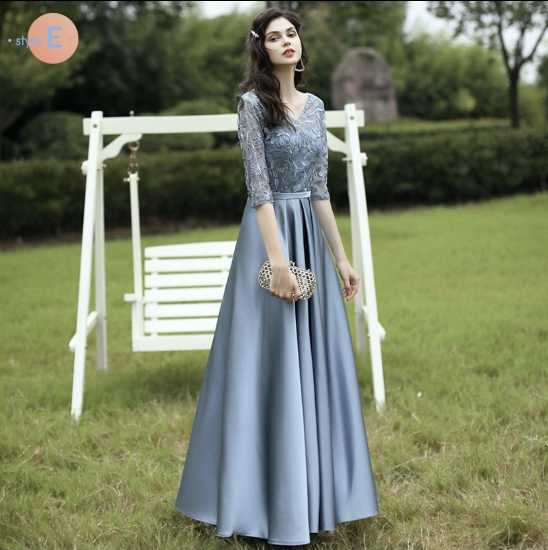 The Rayna Long Sleeves Gown (Various Colours)