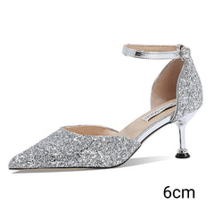 The Melwe Wedding Bridal Silver/Rose Gold Heels (Available in 3 Heights)