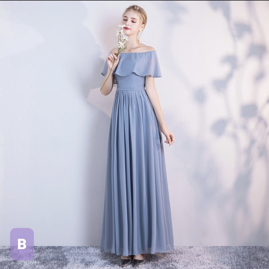 The Dendelion Chiffon Bridesmaid Dress (Customisable)