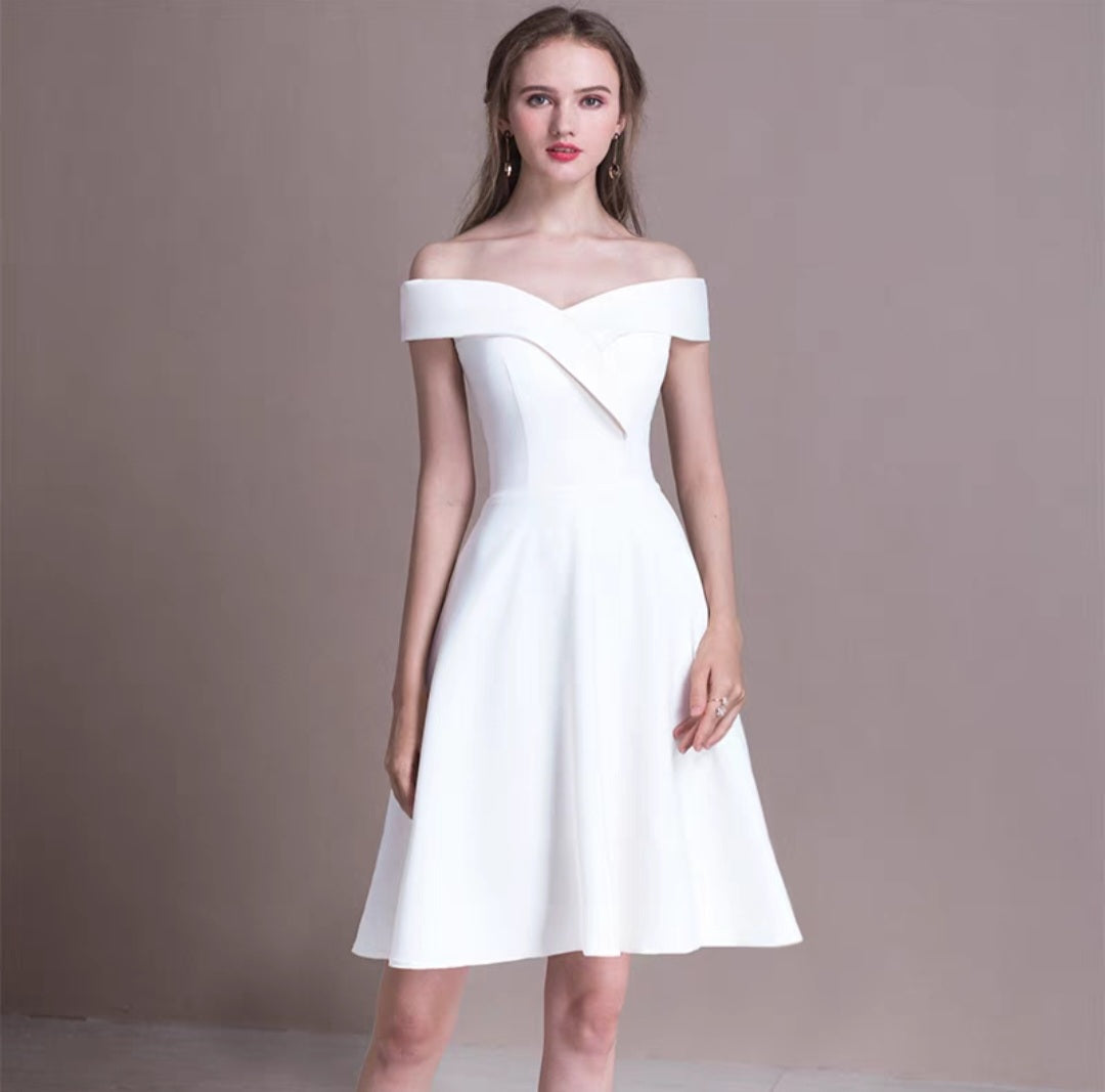 The Sellina Off Shoulder Cocktail Dress (Available in 4 colours)