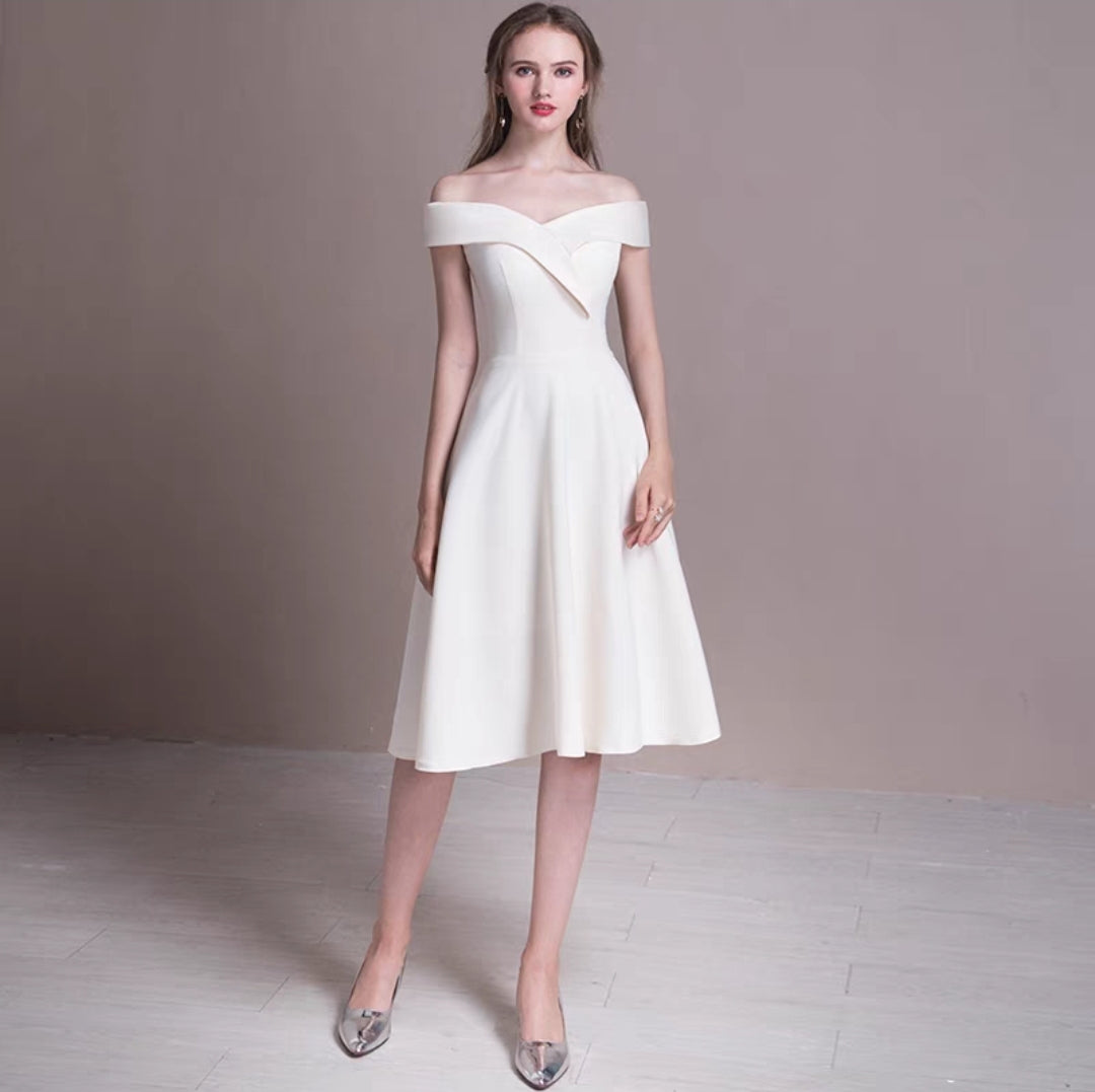 The Sellina Off Shoulder Cocktail Dress(Available in 4 Colours)