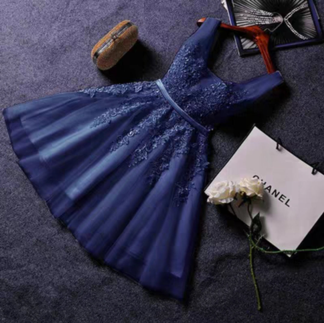 The Talitha Grey/Pink/Red/Blue Lace Sleeveless Dress