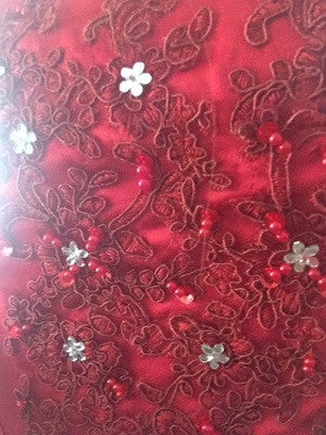 The Richeta Wine Red Sleeveless Gown