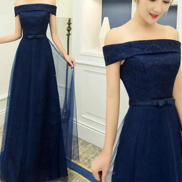The Layla Long Off Shoulder Evening Gown